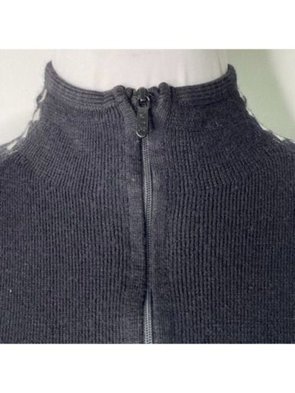 ale of Norway Geilo Women's L Merino Wool 1/4 Zip Sweater Black Nordic Ski - Picture 3 of 8